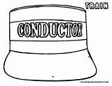 Conductor Train Coloring Pages Cartoon Polar Express Hat Clipart Sheet Kids Cliparts Cap Crafts Yescoloring Template Trains Party Hats Preschool sketch template