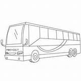 Colorear Autobus Autobuses Transporte Parada sketch template