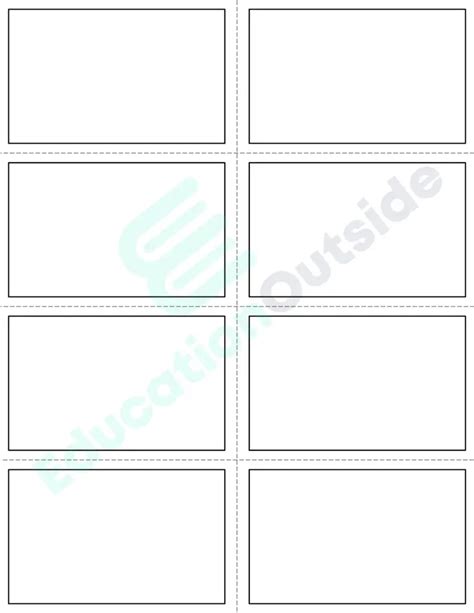 printable blank flash cards  prep