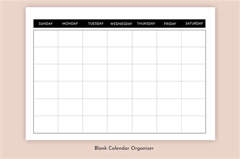 template   blank calendar   month blank calendar template