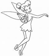 Tinkerbell Coloring Pages Drawing Dancing Disney Print Color Tweet Library Clipart Popular sketch template