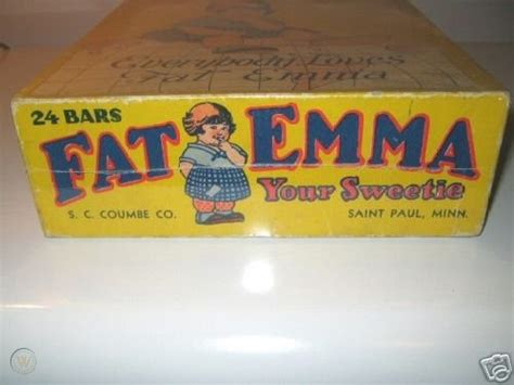 Rare Fat Emma Chocolate Candy Bar Box Gr8 Grapix 30s 30052504