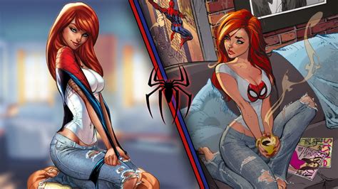 wallpaper redhead anime jeans cartoon marvel comics spider man comics mary jane watson