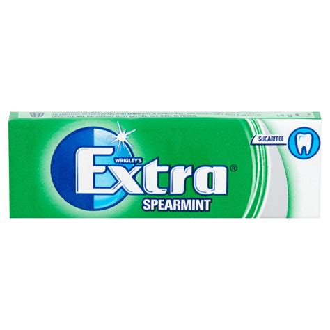 Extra Spearmint Chewing Gum Sugar Free 10 Pieces Chewing
