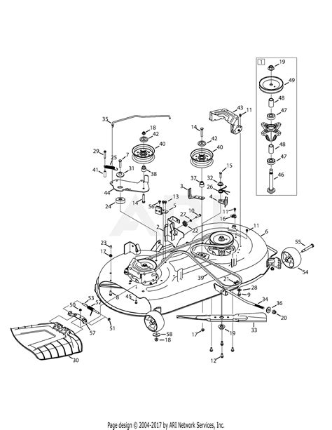 troy bilt wvks bronco  parts diagram  mower deck