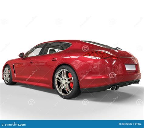 red fast car  view royalty  stock photo image