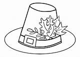 Thanksgiving Coloring Printable Pages Hat Pilgrim Throughout Internet Found Own Any These Do sketch template