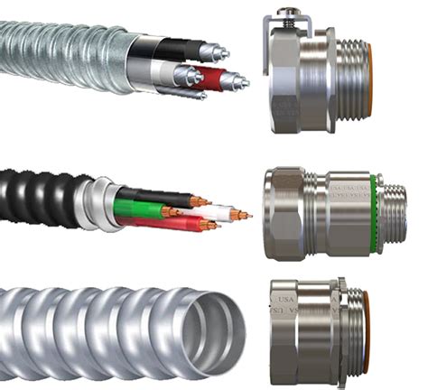 fmc flexible conduit fittings flex ac mc pvc jacketed armored cable american fittings