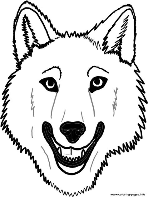 wolf face coloring pages printable