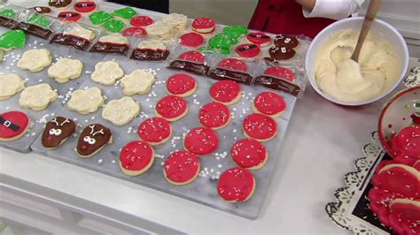 cheryls  piece holiday frosted cutout cookies  qvc youtube