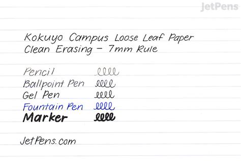 Kokuyo Campus Loose Leaf Paper Clean Erasing B5 7 Mm Rule 26
