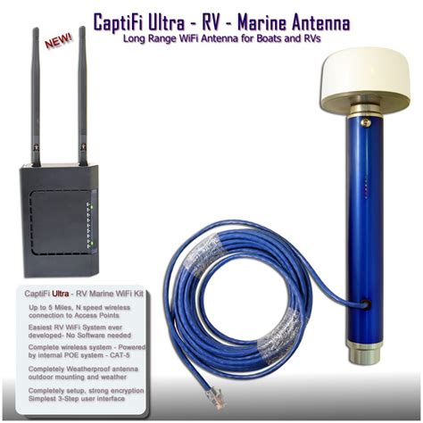 captifi ultra rv wifi marine ethernet antenna