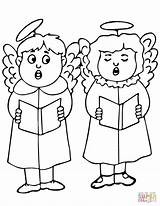 Christmas Coloring Angels Pages Angel Clipart Halo Drawing Supercoloring Categories sketch template