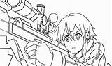 Sinon Sao Lineart Pages Render Coloring Deviantart Template Templates sketch template