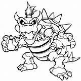 Pages Mario Coloring Star Getcolorings Bowser sketch template