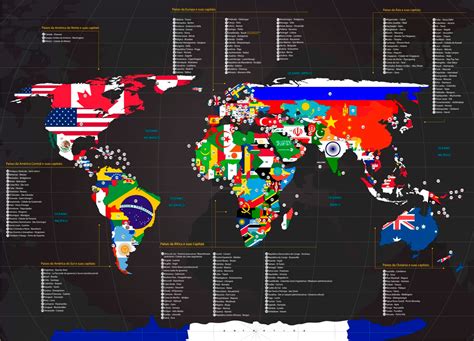 papel de parede mapa mundi  bandeiras  nomes dos paises