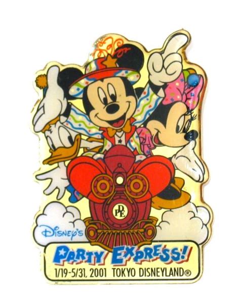 le pin disneys party express train mickey mouse minnie donald steam locomotive ebay