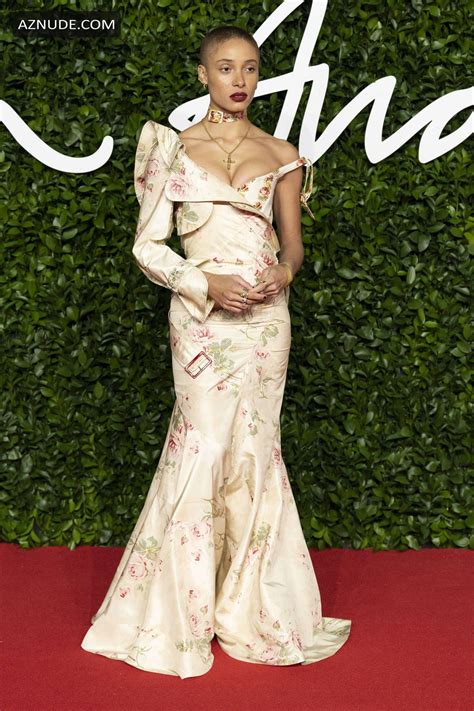 adwoa aboah showed off her great cleavage at the fashion awards 2019 at