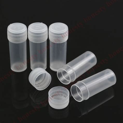 ml plastic sample bottle test tube mini small bottles vials storage