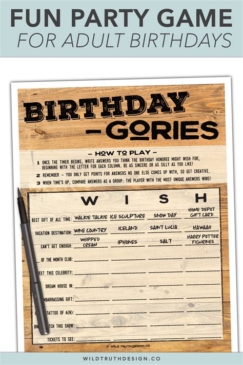 Pin On Adult Birthday Party Games Birthday Word Scramble Hayes Hubert