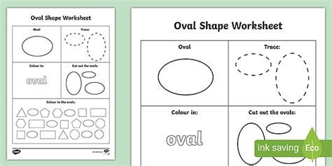 oval shape worksheet teacher  twinkl