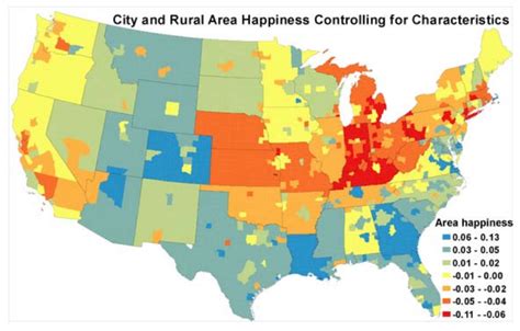 Map The Happiest Places In America Vox