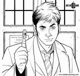 Who Tennant Doctor David Coloring Pages Kids Printable sketch template