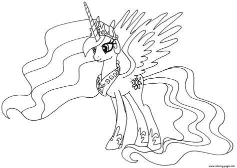 princess celestia   pony coloring page printable