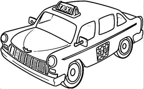 taxi  taxi driver coloring pages wecoloringpagecom