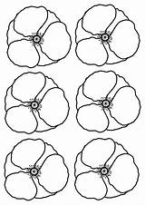 Poppy Template Poppies Craft Remembrance Coloring Cut Templates Printable Crafts Kids Pages Colouring Veterans Craftnhome Instructions Print Flower Anzac Sunday sketch template