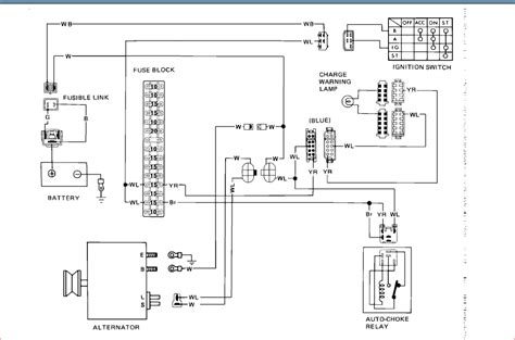alternator system wiring diagram    nissan   gasoline manual transmission