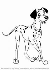 101 Pongo Drawing Draw Dalmations Step Tutorials Dalmatians Cartoon Tutorial Drawingtutorials101 sketch template