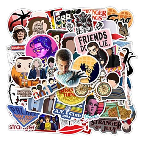 Stranger Things Movie Sticker 50 Pcs Pvc Waterproof Stickers For Laptop