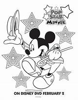 Minnie Coloring Mouse Pop Star Disney Pages Printable Mickey Activity Sheets Popstar Starring Most Daisy sketch template