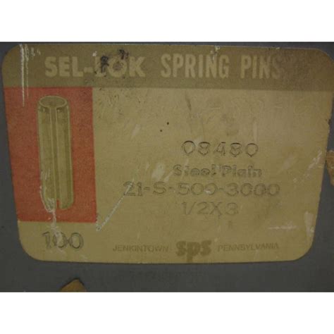 sps 21 s 500 3000 sel lok spring pins pack of 100 mara industrial