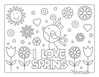 spring coloring sheets  spring coloring pages  coloring pages
