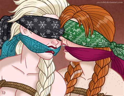 rule 34 2girls anna frozen blindfold blindfolded