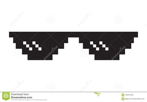 Pixel Glasses Icon Stock Vector Illustration Of Black