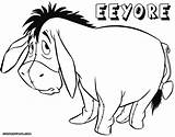 Eeyore Donkey Pooh Winnie Colorings sketch template