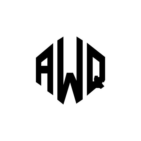 awq letter logo design  polygon shape awq polygon  cube shape
