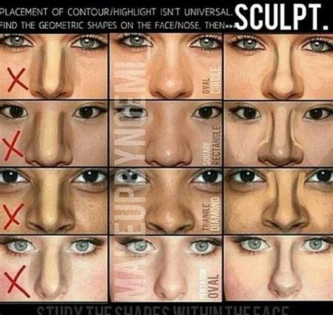 correct nose contour 40 infographics for contouring