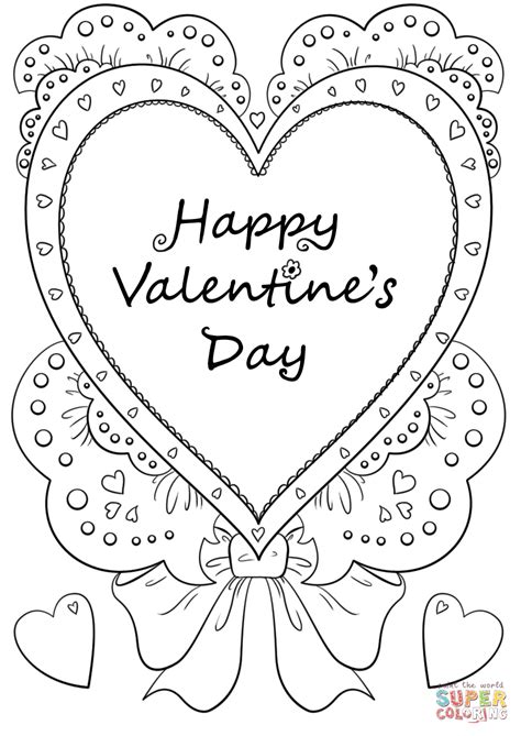 valentines cards coloring pages learny kids