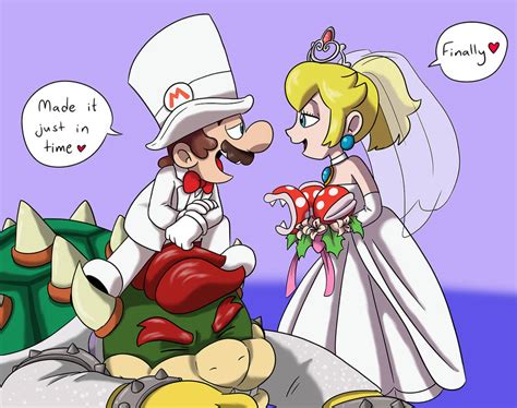 mario and peach getting married by citadel garden on