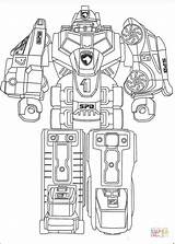 Coloring Pages Megazord Standing Drawing Robot Printable Paper sketch template