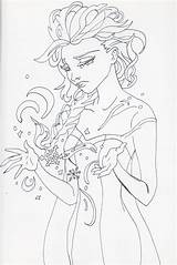 Coloring Frozen Elsa Unofficial Book Deviantart sketch template