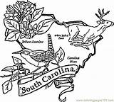 Carolina Coloring South Pages Symbols State North Flag Color Map Printable Getcolorings Template Comments sketch template