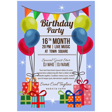 birthday poster template