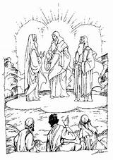 Transfiguration Transfiguracion Milagros Coloriages Transfiguración Jesús Señor sketch template