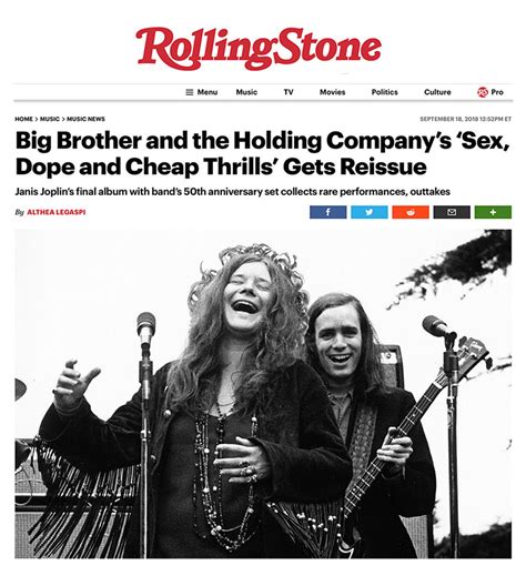 Big Brother And The Holding Company’s ‘sex Dope And Cheap