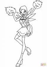 Roxy Coloring Pages Winx Club Silhouettes Categories sketch template